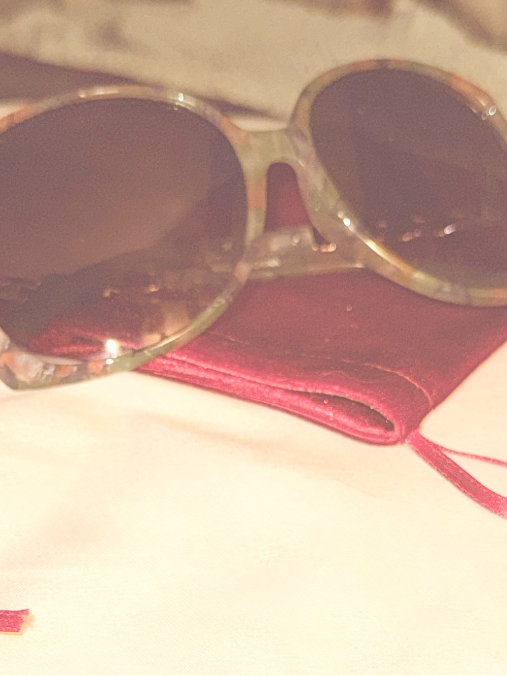 Oversized Round Women's Sunglasses - Multicolor Frame, Black Lenses - Picture 7 of 9